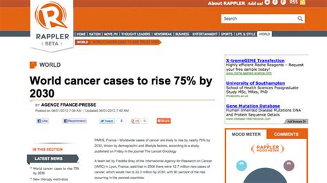 World Cancer Cases To Rise 75 By 2030