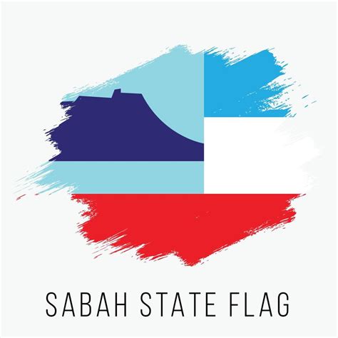 Malaysia State Sabah Vector Flag Design Template 21969119 Vector Art At Vecteezy