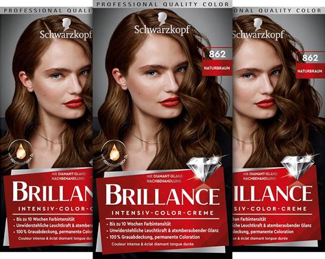 Brillance Intensiv Color Creme 862 Naturbraun Stufe 3 3 X 160 Ml