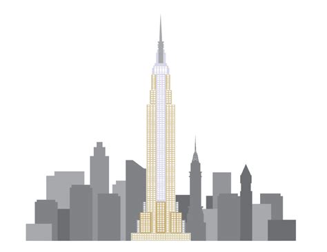 Manhattan Skyline Drawing | Free download on ClipArtMag