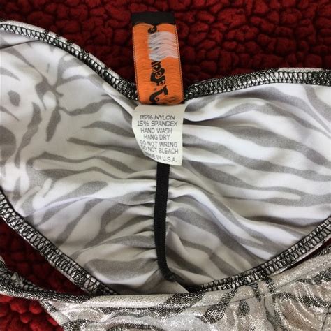 Swim Jvalentine Metallic Zebra Print String Bikini Poshmark