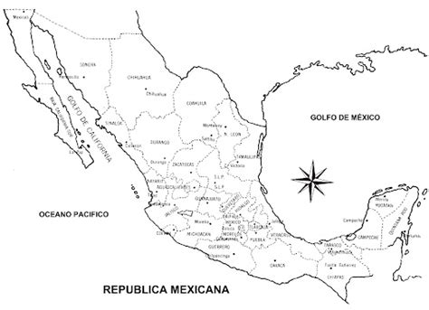 Mexico Mapa Politico Para Colorear Imagui