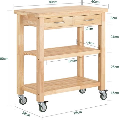 Chariot De Cuisine En Bois D H V A Kitchen Trolley Desserte Roulante