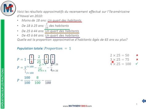 Exercice Soustraction de fractions Vidéo Dailymotion