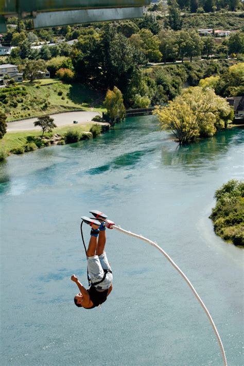 Taupo Bungy Jump And Cliff Hanger Highest Water Touch Bungy