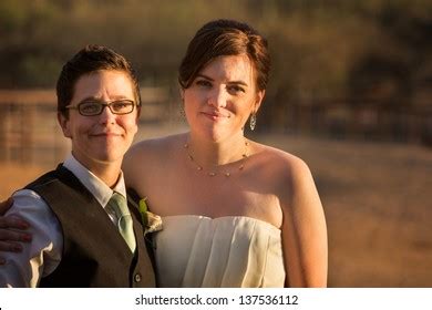 Smiling Same Sex Couple Civil Union Stock Photo Shutterstock