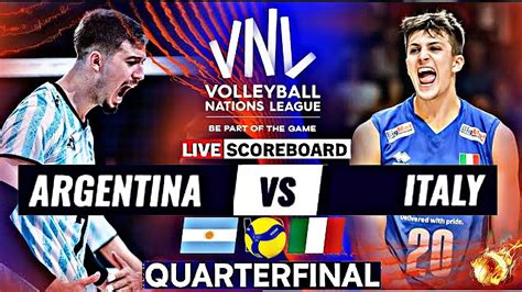 ITALY Vs ARGENTINA Live Score Update Today Match VNL 2023 FIVB MEN S