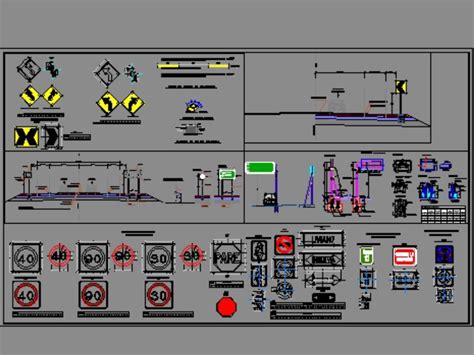 Dettaglio Della Segnaletica Stradale Dettagli Generali In AutoCAD