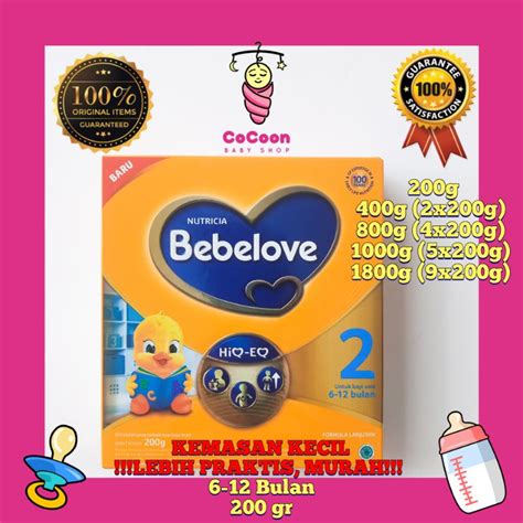 Jual Susu Formula Bayi Nutricia Bebelove 2 6 12 Bulan 200 Gr 400g 800 G