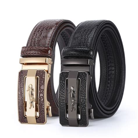 Krokodyl M Ski Sk Rzany Pasek Business Comfort Click Belt M Odzi Ludzie