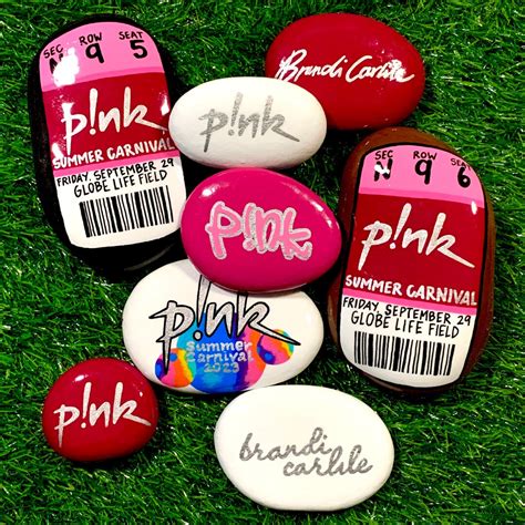 Custom Concert Ticket And Logo Hand Painted Rock Set Etsy