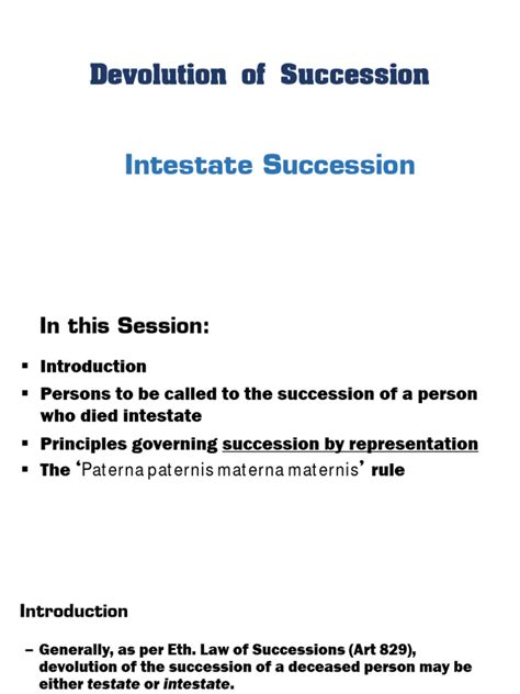 5 Intestate Succession Pdf Intestacy Inheritance