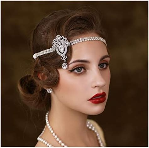 Amazon BABEYOND 1920s Flapper Headband Crystal Great Gatsby