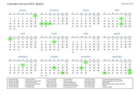 Calendario 2023 Feriados No Brasil IMAGESEE