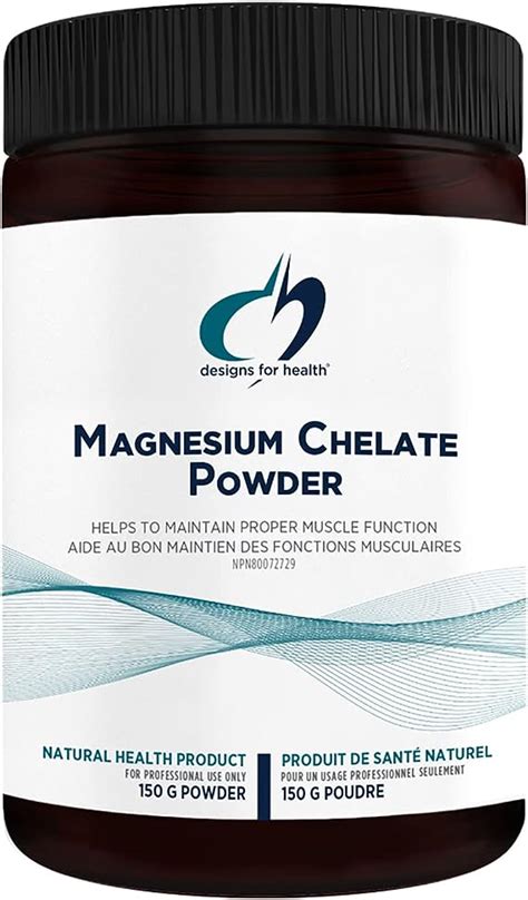 Designs For Health Magnesium Chelate Powder 150g Amazonca Health And Personal Care