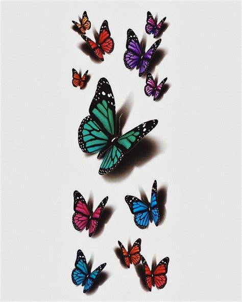 3d Butterfly Temporary Tattoo Bundle Simply Inked