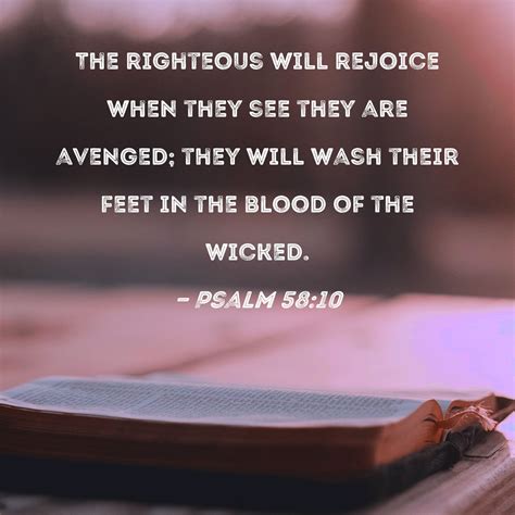 Psalm The Righteous Will Rejoice When They See They Are Avenged