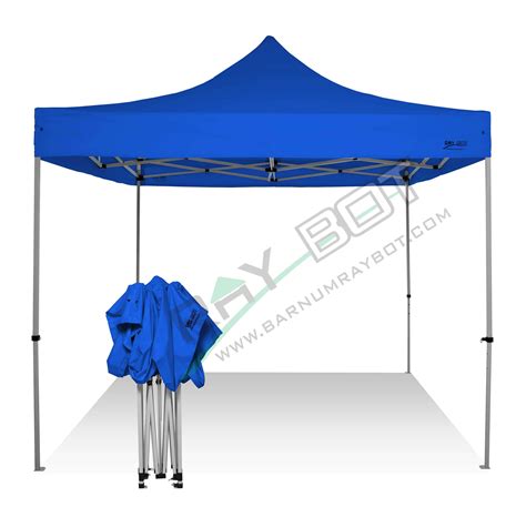 Carpa Plegable X Azul Sin Telones Laterales Acero Mm Tejido