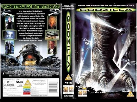 Original VHS Opening Godzilla 1998 UK Rental Tape YouTube