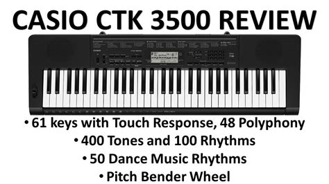 Casio CTK 3500 Keyboard Review With Indian Tones YouTube