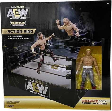 Aew Wrestling Ring With Exclusive Cody 165cm Figure Unrivalled