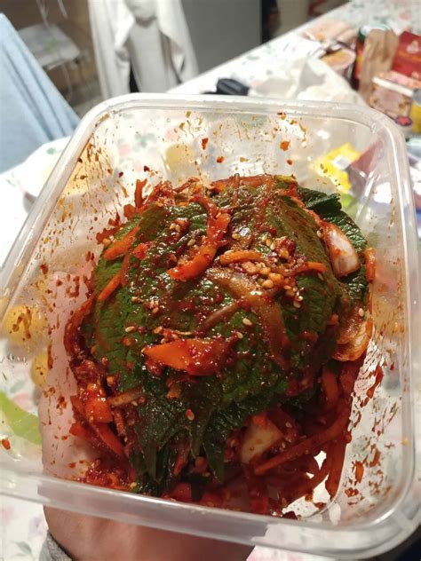 Korean Food Photo Kkaenip Perilla Leaf Kimchi 깻잎김치 On