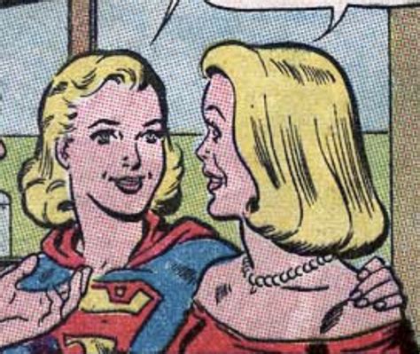 Two Women Are Talking To Each Other In Front Of A Comic Strip With The Caption