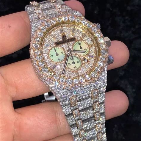 Luxury Chronograph Ap Watch Vvs Moissanite Diamond Watch Etsy