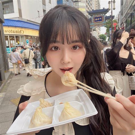 りなさんのインスタグラム写真 りなinstagram「2度目の中華街~♡ 今日はライブ終わりにメンバーと行ってきたー！ この可愛い