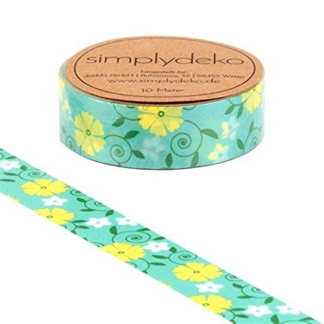 Simplydeko Washi Tape Masking Tape Mit Tieren Blumen Wundervolles