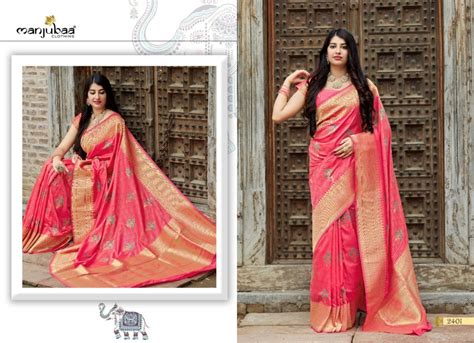 Manjuba Party Wear Banarsi Silk Saree M With Blouse Piece At Rs