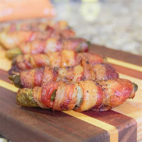 Bacon Wrapped Dill Pickles Recipes Hasty Bake Charcoal Grills