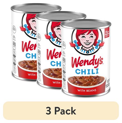 Pack Wendy S Chili With Beans Canned Chili Oz Walmart