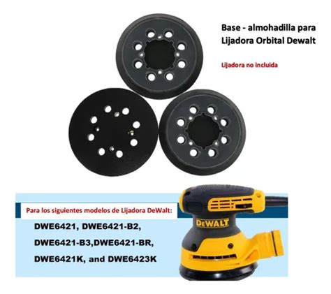 2 Bases De Almohadillas Orbital Para Dewalt Dwe6421 Dwe6423 Meses Sin