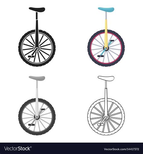 Monocycle Icon In Cartoon Style Isolated On White Vector Image