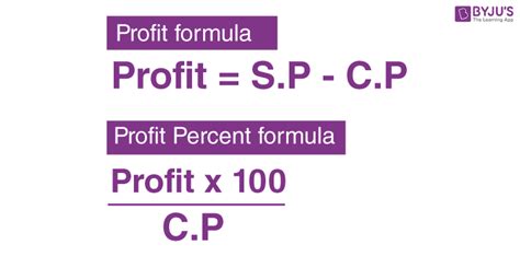 Profit Formula - Profit Percentage Formula and Gross Profit Formula