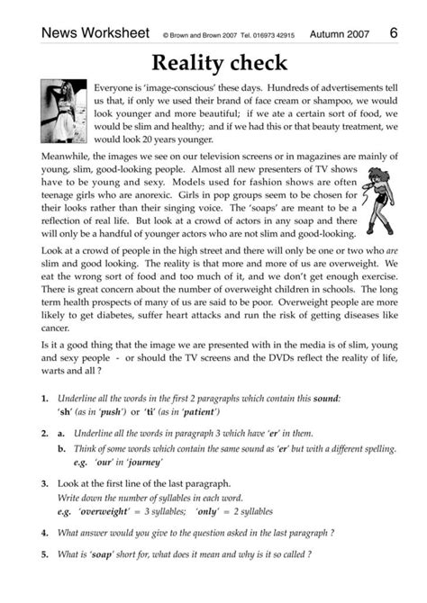 Reading Comprehension Worksheets High School — Db