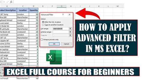 How To Apply Advanced Filter In Ms Excel Advanced Filters Excel A Step By Step Guide For