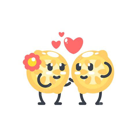 Valentines Day Couple Vector Art Png Cute Lemon For Valentine S Day Couple Lemon Cute Lemon