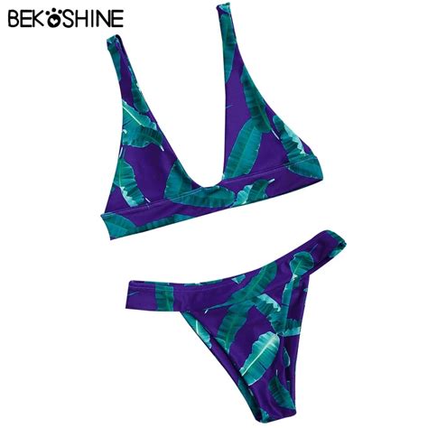 Bekoshine Print Bikini Set Push Up Swimwear Summer Swimsuit Print