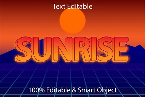 Sunrise Editable Text Effect Graphic By Haidar Studio Creative Fabrica