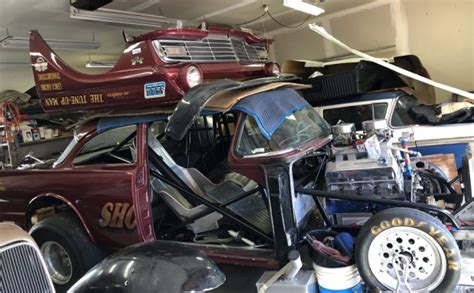 Complete Historic Racer 1957 Ford Custom 300 Drag Car Barn Finds