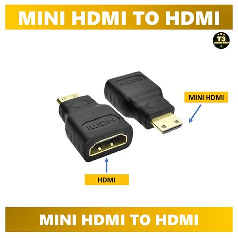 Jual Mini Hdmi To Hdmi Converter Adapter Connector Hdmi To Mini Hdmi Converter Shopee Indonesia