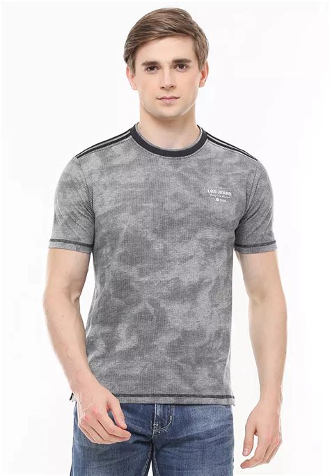 Jual Lgs Lgs Slim Fit Kaos Casual Motif Polos Warna Abu