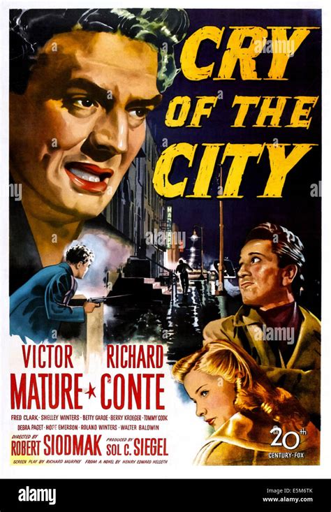 CRY OF THE CITY Victor Mature Top Left Richard Conte Top Right