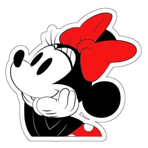 Sticker Classic Minnie Mouse Minnie Stickers Disney Sticker Minnie