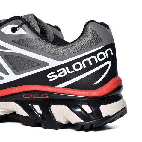 Salomon Xt 6 Pewter Black Aurora Red サロモン スニーカー グレー 黒 ブラック シューズ 靴