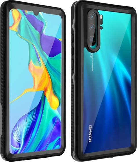 Huawei P30 Pro Hoes Screenprotector Waterdicht 2m Redpepper Zwart Bol