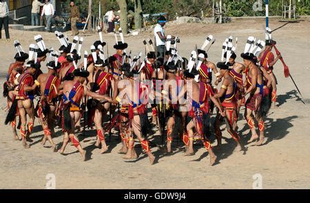 The image of Ao Tribe performing at Hornbill Festival, Nagaland, India Stock Photo - Alamy