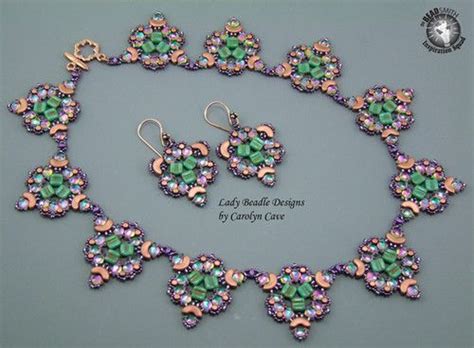 Necklace And Earrings Nouveau Gem Lady Beadle Designs Beaded